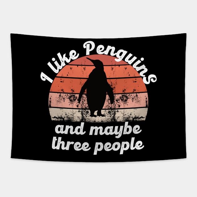 i like penguins and maybe three people Tapestry by hatem