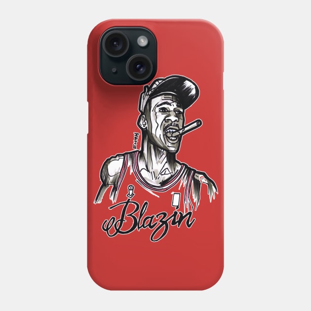 Michael Air Jordan Blazin Phone Case by sketchnkustom