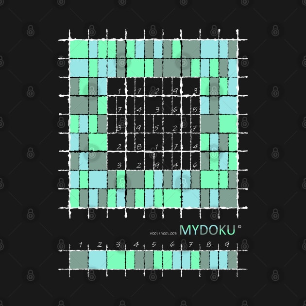 Mydoku_W001_V001_003_F&B: Sudoku, Sudoku coloring, logic, logic puzzle, holiday puzzle, fun, away from screen by Mydoku