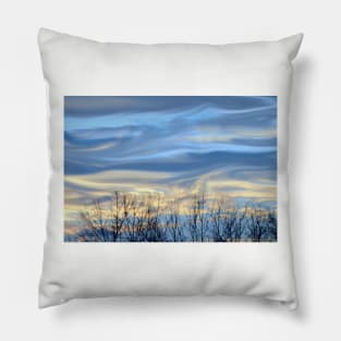 Treeline & Clouds (Impressionism) Pillow