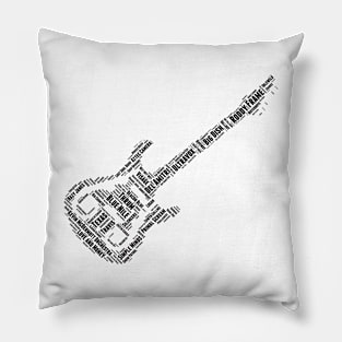 Musicians of Scotland Guitar Word Art Pillow