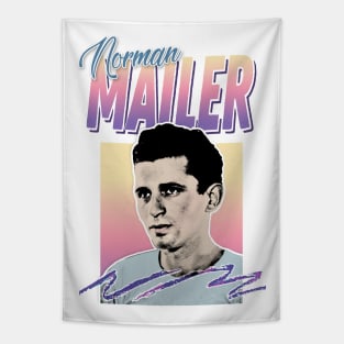 Norman Mailer - Retro Style Tribute Design Tapestry