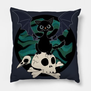 Bat Cat Cuteness Pillow