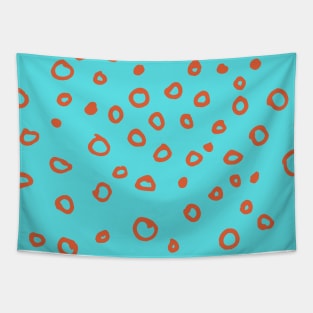 Abstract boho brown bubble pattern Tapestry