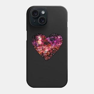 Watercolor Nebula in Heart Phone Case