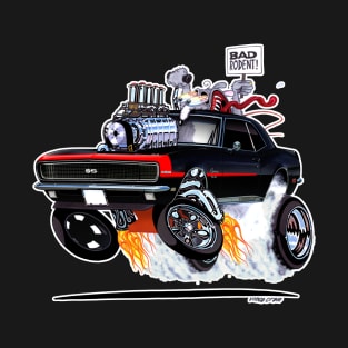 RAT POWER 1968 Black n red Camaro T-Shirt