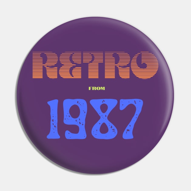 Retro Birthyear 1987 Pin by FNRY