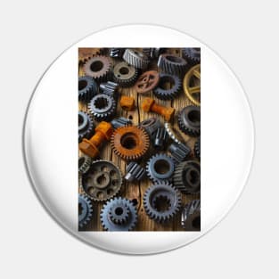 A Variety Of Old Gears Pin
