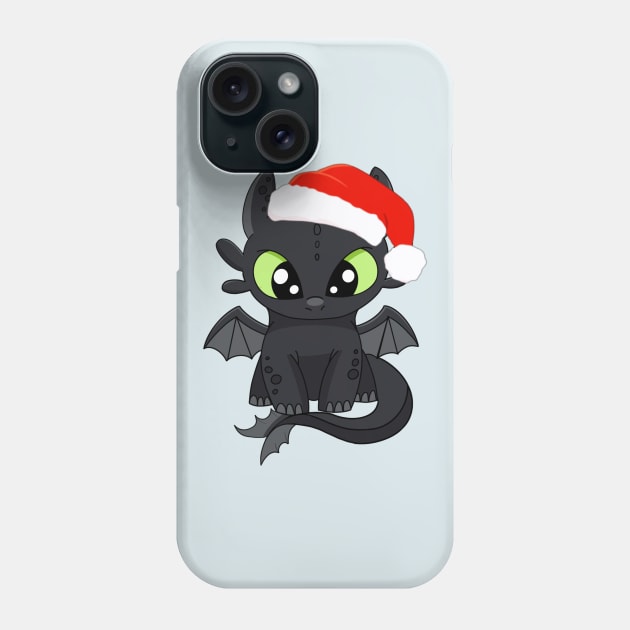 Christmas Toothless baby dragon, httyd night fury, how to train your dragon Christmas Phone Case by PrimeStore