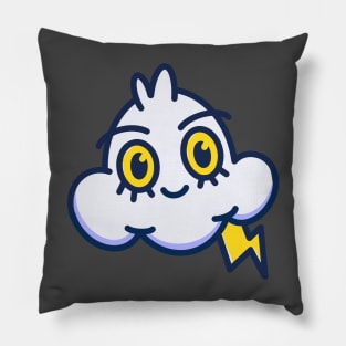 Happy Cute Cloud with mini thunder Pillow