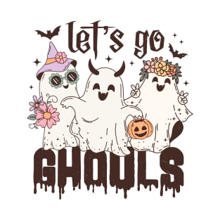 Retro Halloween Let s go ghouls T-Shirt