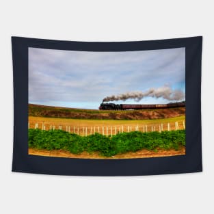 Steam train Black Prince North Norfolk Railway UK England Tapestry