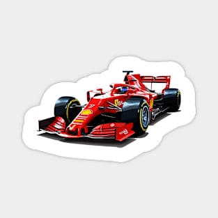 Red Ferrari Formula One Magnet