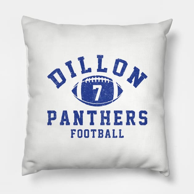 Dillon Panthers - #7 Matt Saracen - vintage logo Pillow by BodinStreet