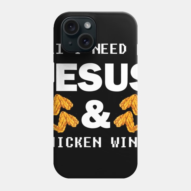 Jesus & Chicken Wings Christian Foodie Phone Case by HaroldKeller