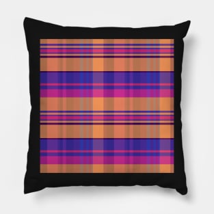 Vaporwave Aesthetic Iona 2 Hand Drawn Textured Plaid Pattern Pillow