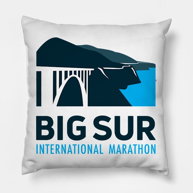 Big Sur International Marathon Pillow by BonnyManthe