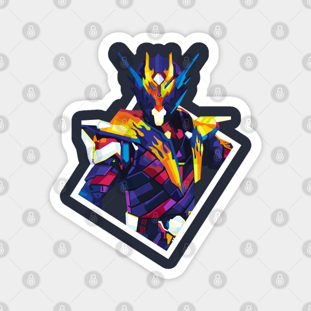 Kamen Rider Cross Z Dragon Magnet by desilutfiaa