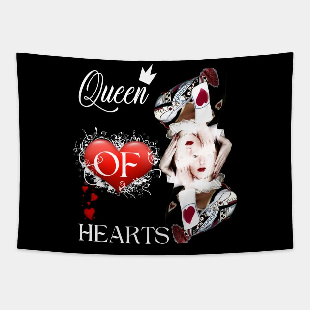 QUEEN OF HEARTS DESIGN Tapestry by The C.O.B. Store