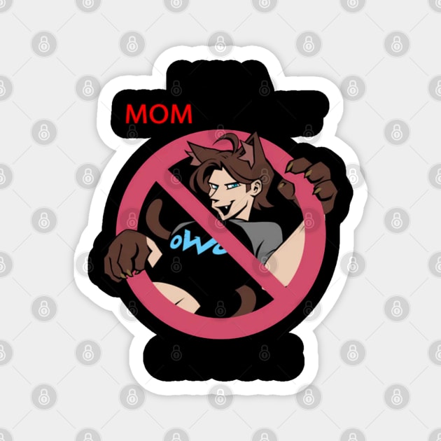 Mom-Against-Cat-Boys Magnet by Ink Lines