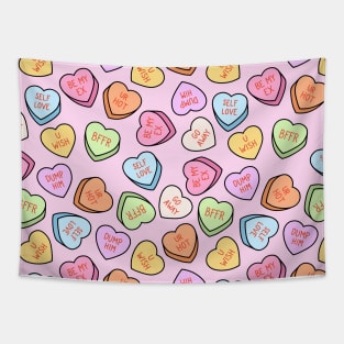 Dump Him Conversation Hearts - Pink Tapestry