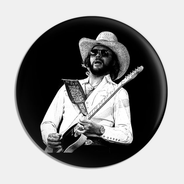 Hank Williams jr. Retro Pin by tykler