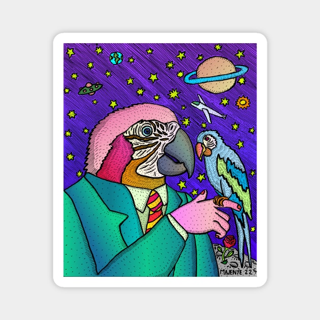 Guacamaya Magnet by Majenye