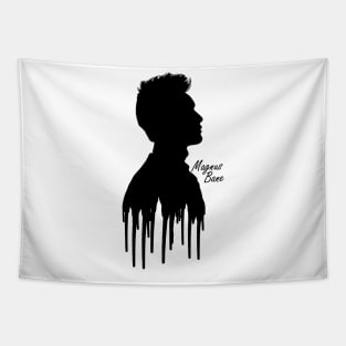 Shadowhunters / The mortal instruments - Magnus Bane / Harry Shum Jr dripping silhouette (black) - Warlock - Malec - Clary, Alec, Jace, Izzy Tapestry