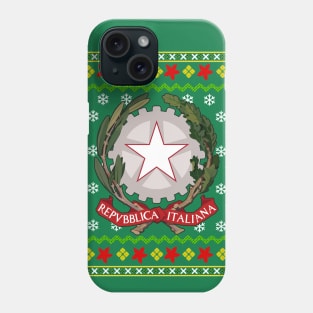 Italian Christmas Ugly Sweater Pattern Italy Italia Phone Case