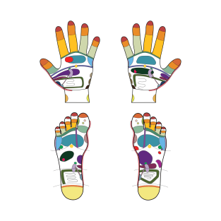 Hand and foot reflexology map T-Shirt