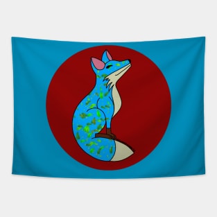 Happy Fox - Loose Leafs Tapestry