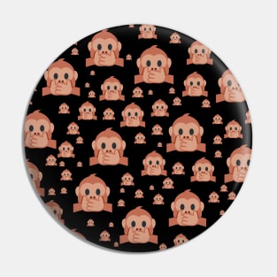 Speak No Evil Monkey Pin