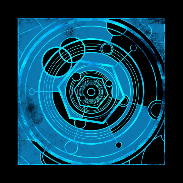 Weathered Clockwork - Light Blue (Gallifreyan inspired) by Circulartz