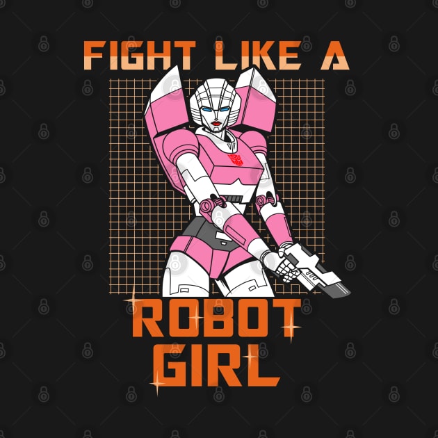 Fight Like A Girl Robot 80's Mecha Cartoon Meme by BoggsNicolas