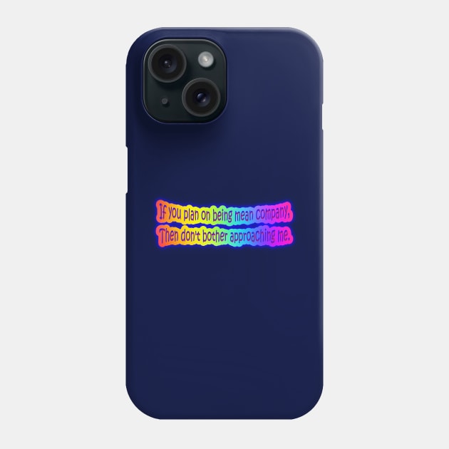 Neon Rainbow Personal Space Quote Phone Case by Creative Creation