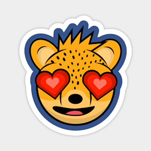 Lovestruck Cheetah William Magnet