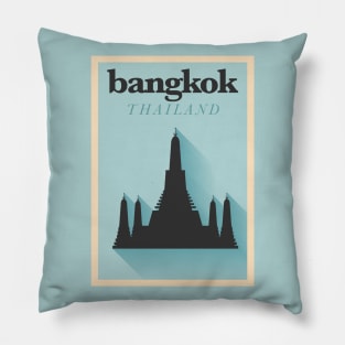 Bangkok Poster Design Pillow