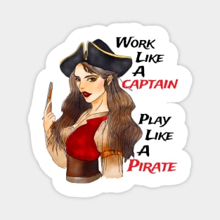 Female Pirate Work Like a Captain Magnet