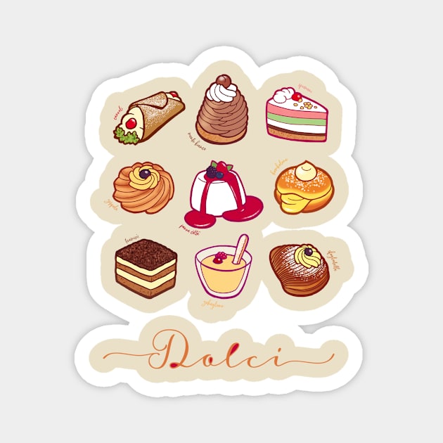 Italian Dolci Magnet by Cedarseed