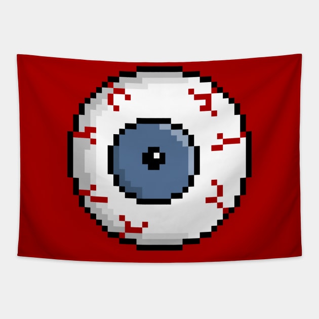 Pixel monstrous eye Tapestry by kokero