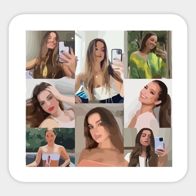 addison rae collage - Addison Rae Collage - Sticker | TeePublic