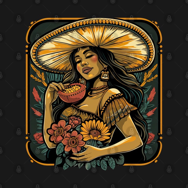 Cinco de mayo mexican girls with sunflower by emhaz