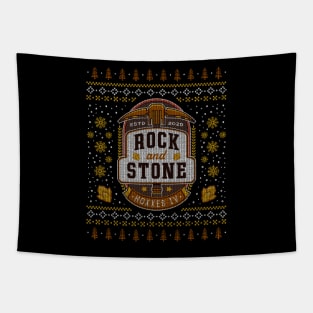 Rock And Stone Ugly Sweater Tapestry