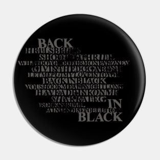 Back in Black Tracklist Pin