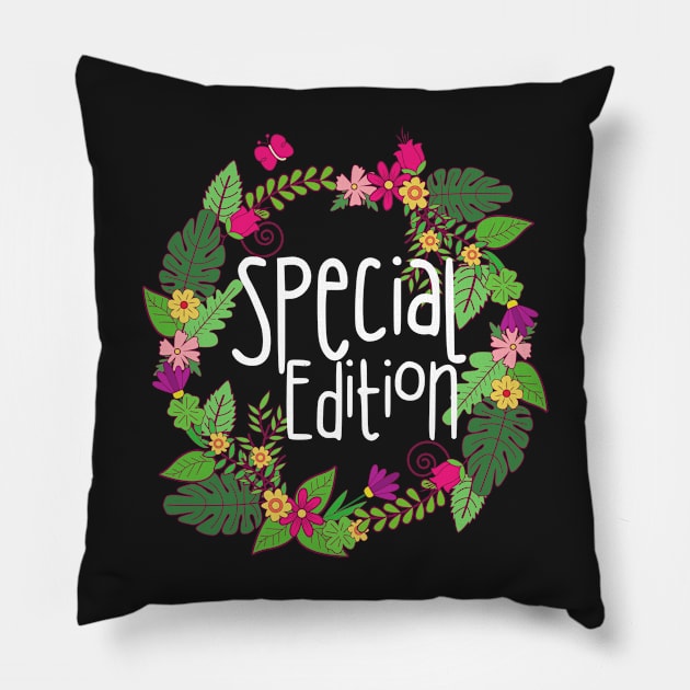 Special Edition_White Text Pillow by leBoosh-Designs