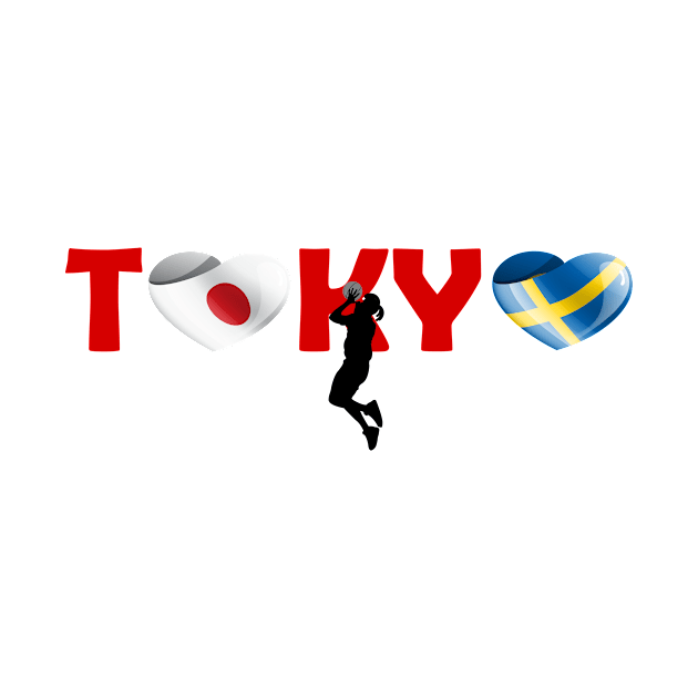 Sports games in Tokyo: Basketball team from Sweden (SE) by ArtDesignDE