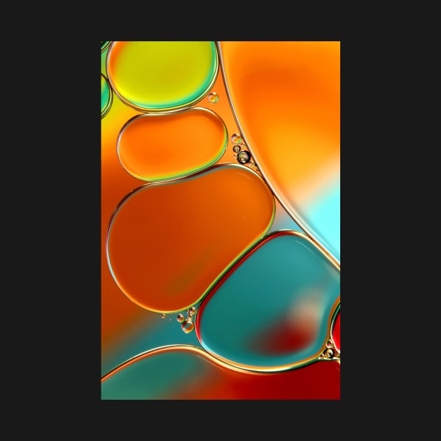 Oil & Water Abstract in Orange by SharonJ