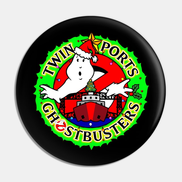 Twin Ports Ghostbusters Logo Holiday Pin by Twin Ports Ghostbusters