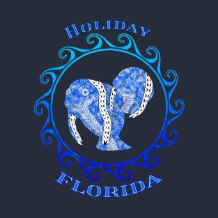 Holiday Florida Vacation Tribal Manatees T-Shirt