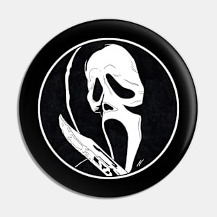 GHOSTFACE - Scream (Circle Black and White) Pin